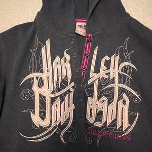 Harley-Davidson Dark Gray Hoodie with Embroidery